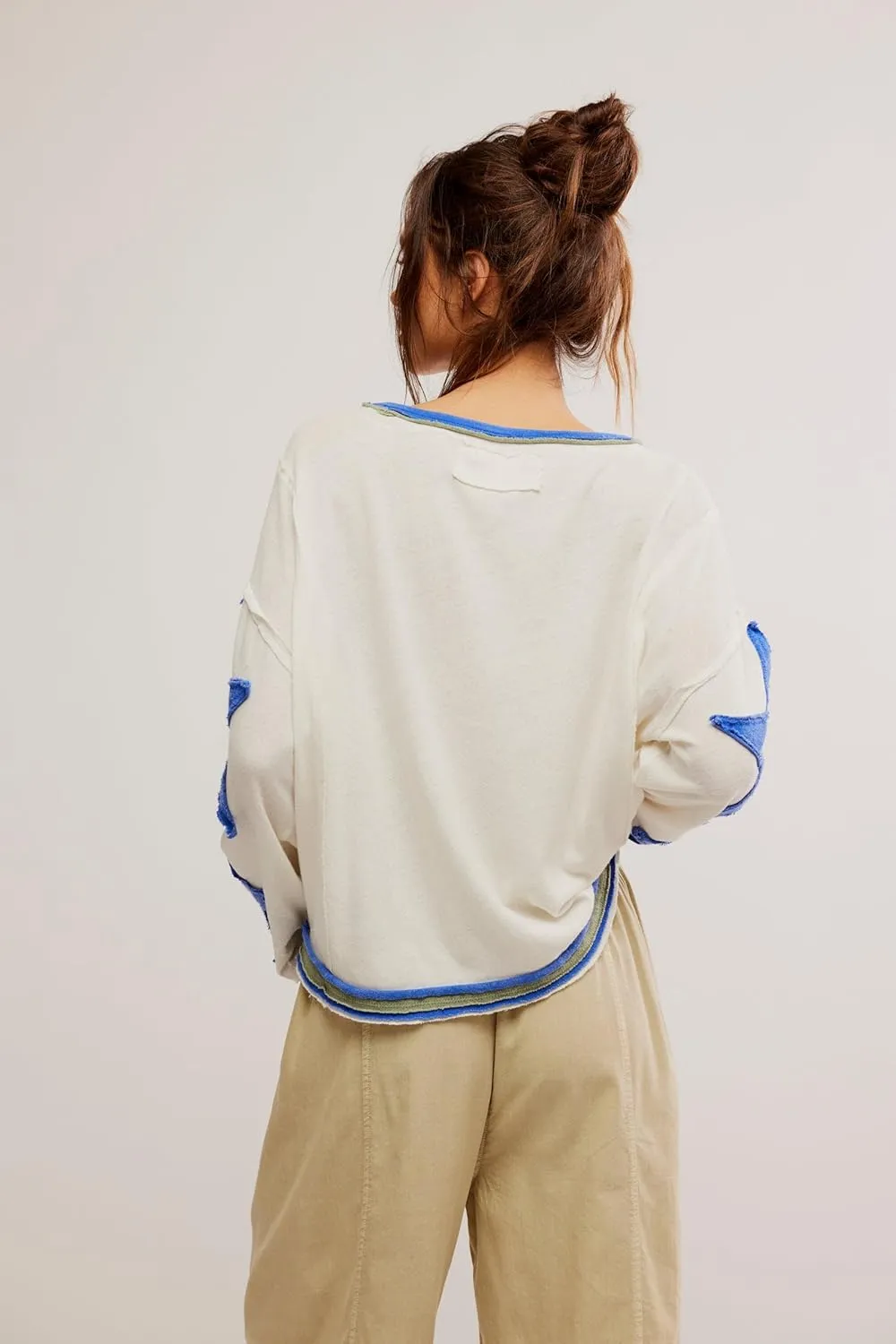 Amiblvowa Oversized Sweatshirt Women Star Graphic Crewneck Y2k Long Sleeve Vintage Striped Jacket Sweater Shirt Pullover Top