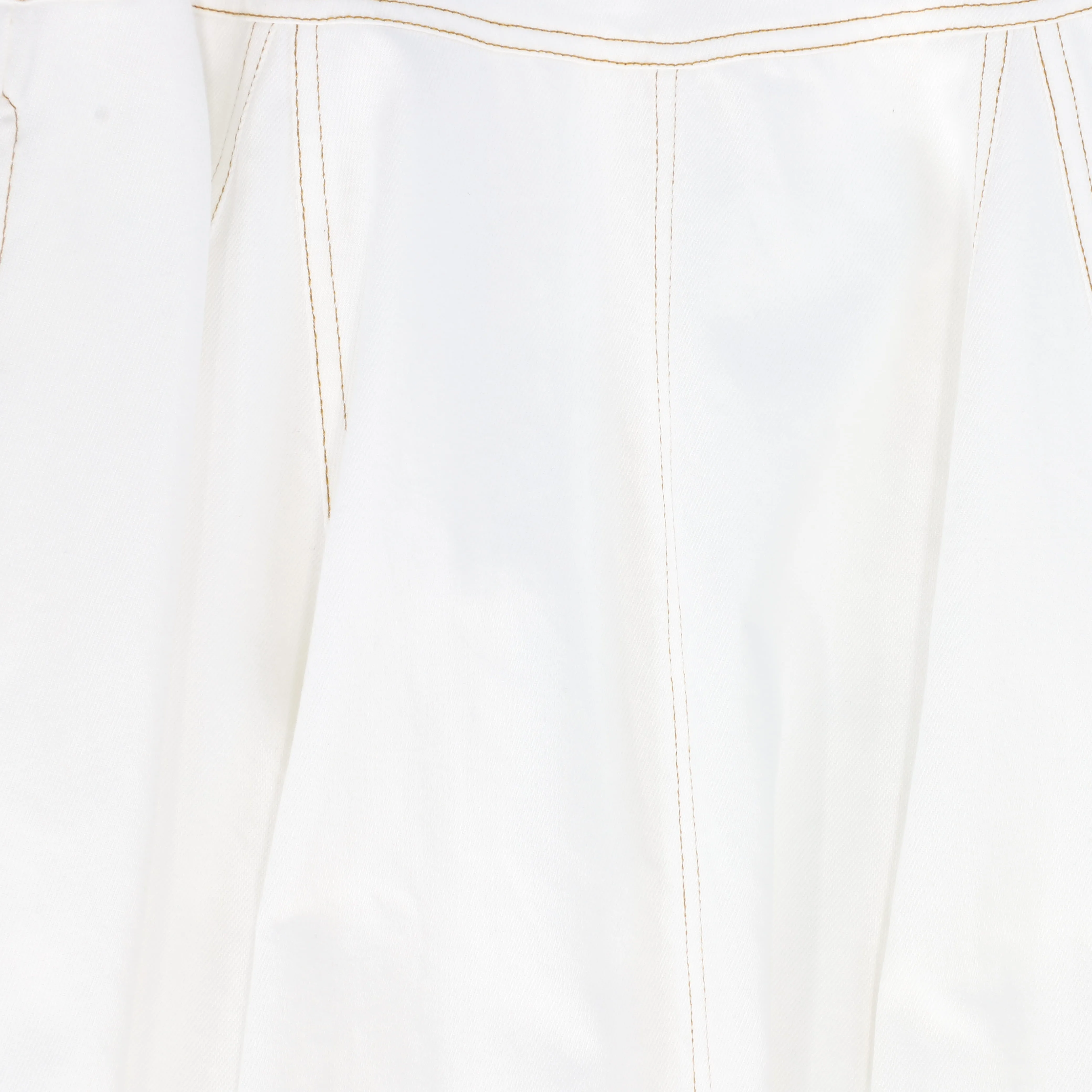 BAMBOO CONTRAST COLOR STITCH MAXI SKIRT