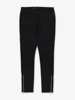 Black Kids Biker Leggings