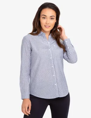BUTTON POCKET STRIPED SHIRT