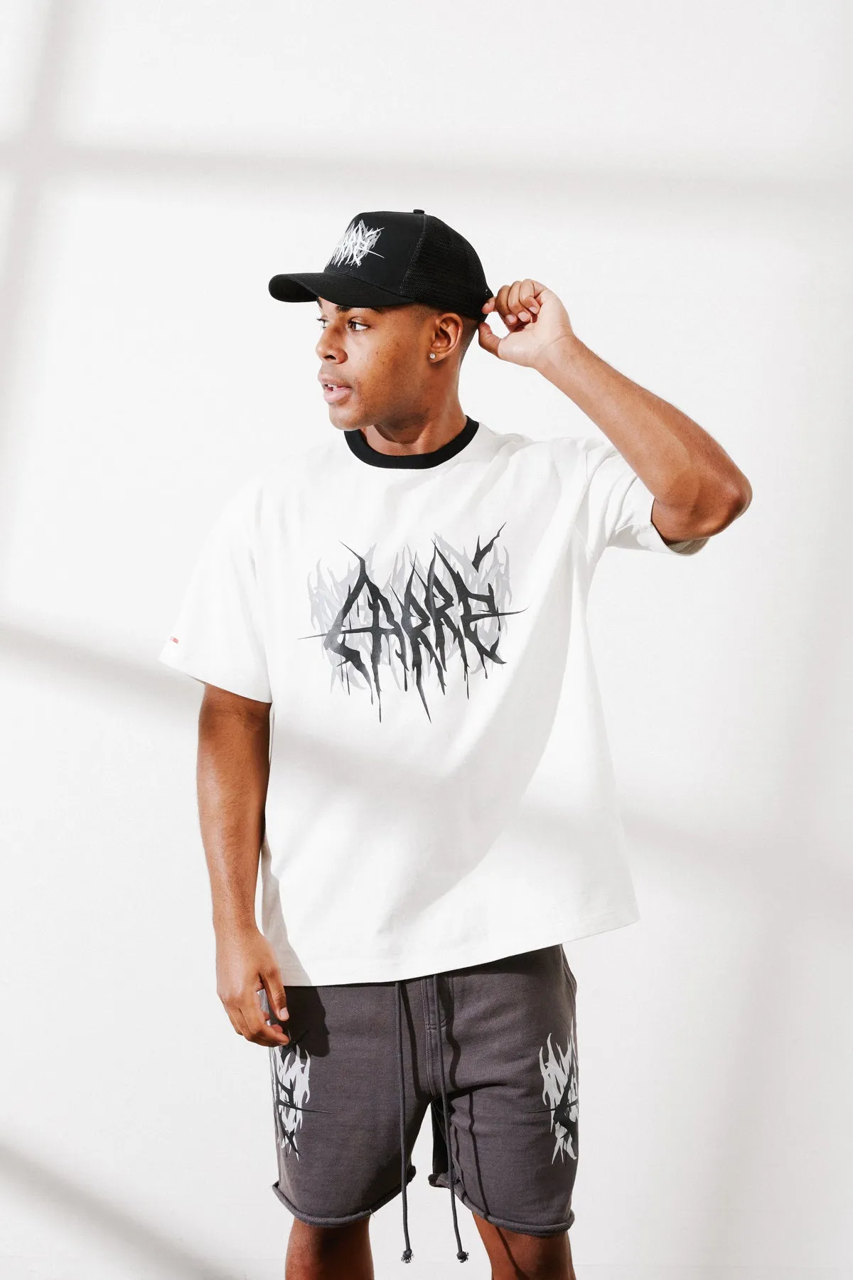 Carre Metalle Oversized T-Shirt Off White/Black