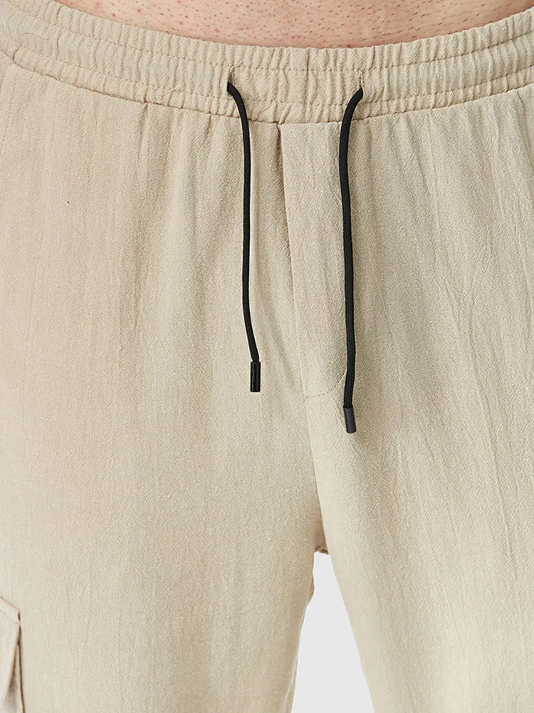 Casual Soft Cotton Linen Drawstring Pants