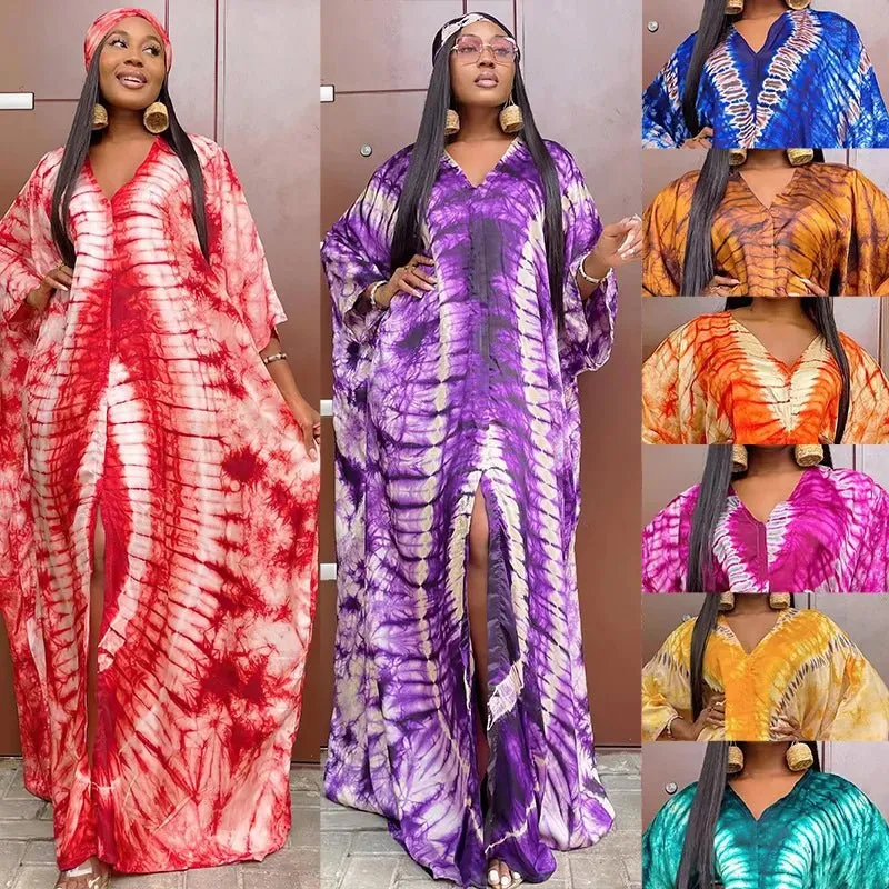 Chic Plus-Size African Dashiki Abaya Maxi Dress: Ankara Inspired Fashion for Spring and Autumn