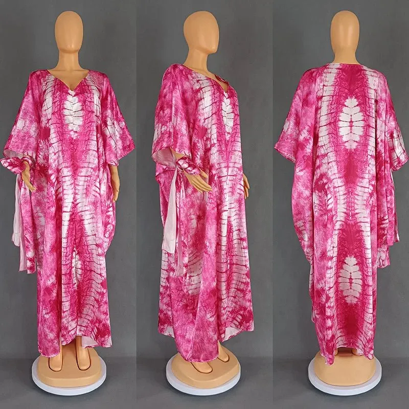 Chic Plus-Size African Dashiki Abaya Maxi Dress: Ankara Inspired Fashion for Spring and Autumn