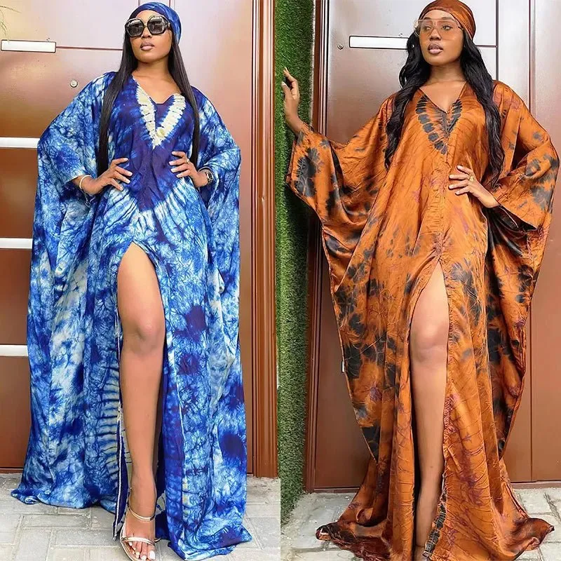 Chic Plus-Size African Dashiki Abaya Maxi Dress: Ankara Inspired Fashion for Spring and Autumn