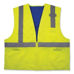 Chill-its 6668 Class 2 Hi-vis Safety Cooling Vest, Polymer, 2x-large, Lime, Ships In 1-3 Business Days