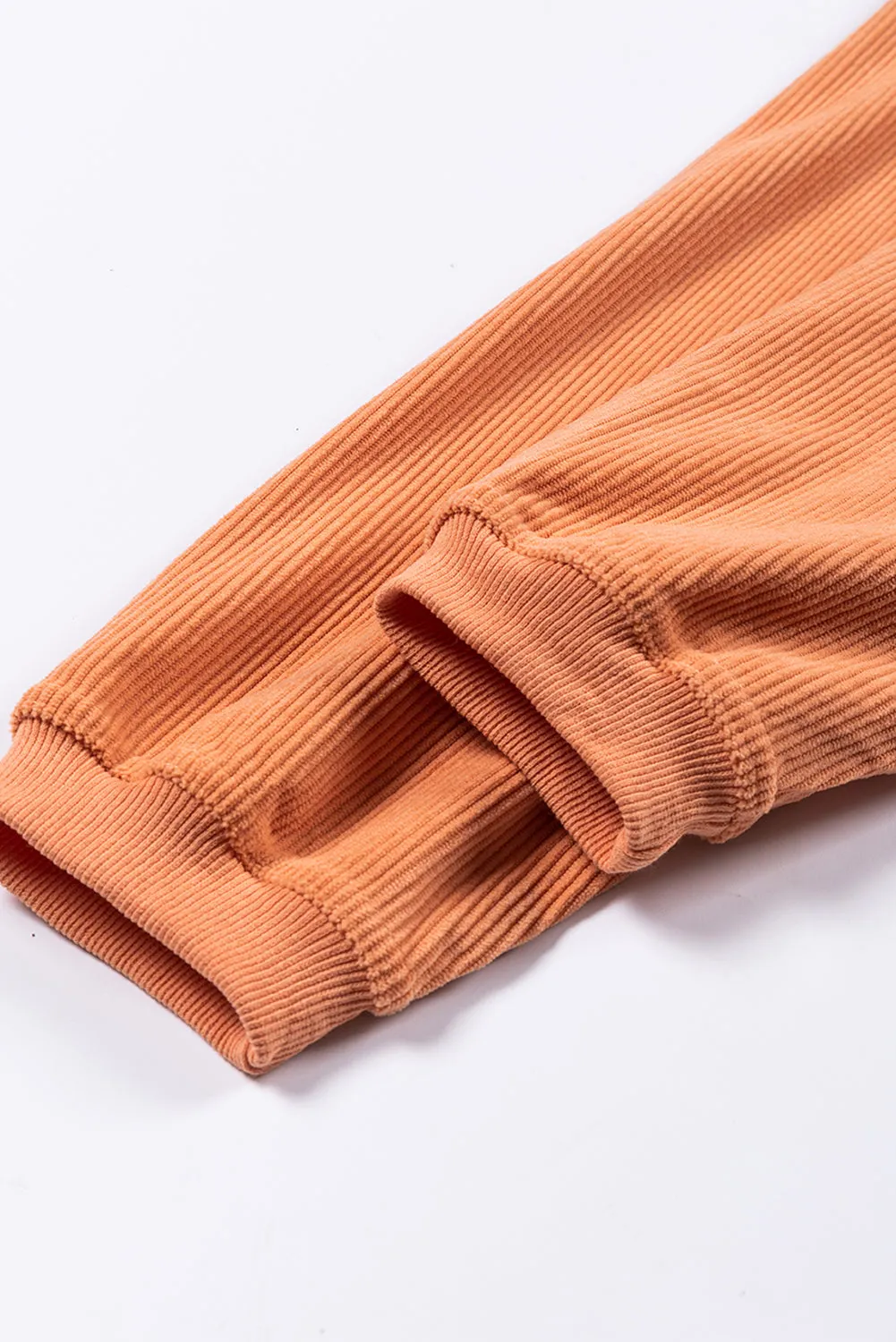 Christmas Cowboy Boy Ribbed Corduroy Oversized Sweatshirt