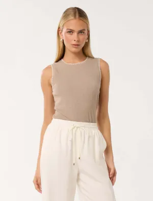 Eliana Stitch Detail Tank Top