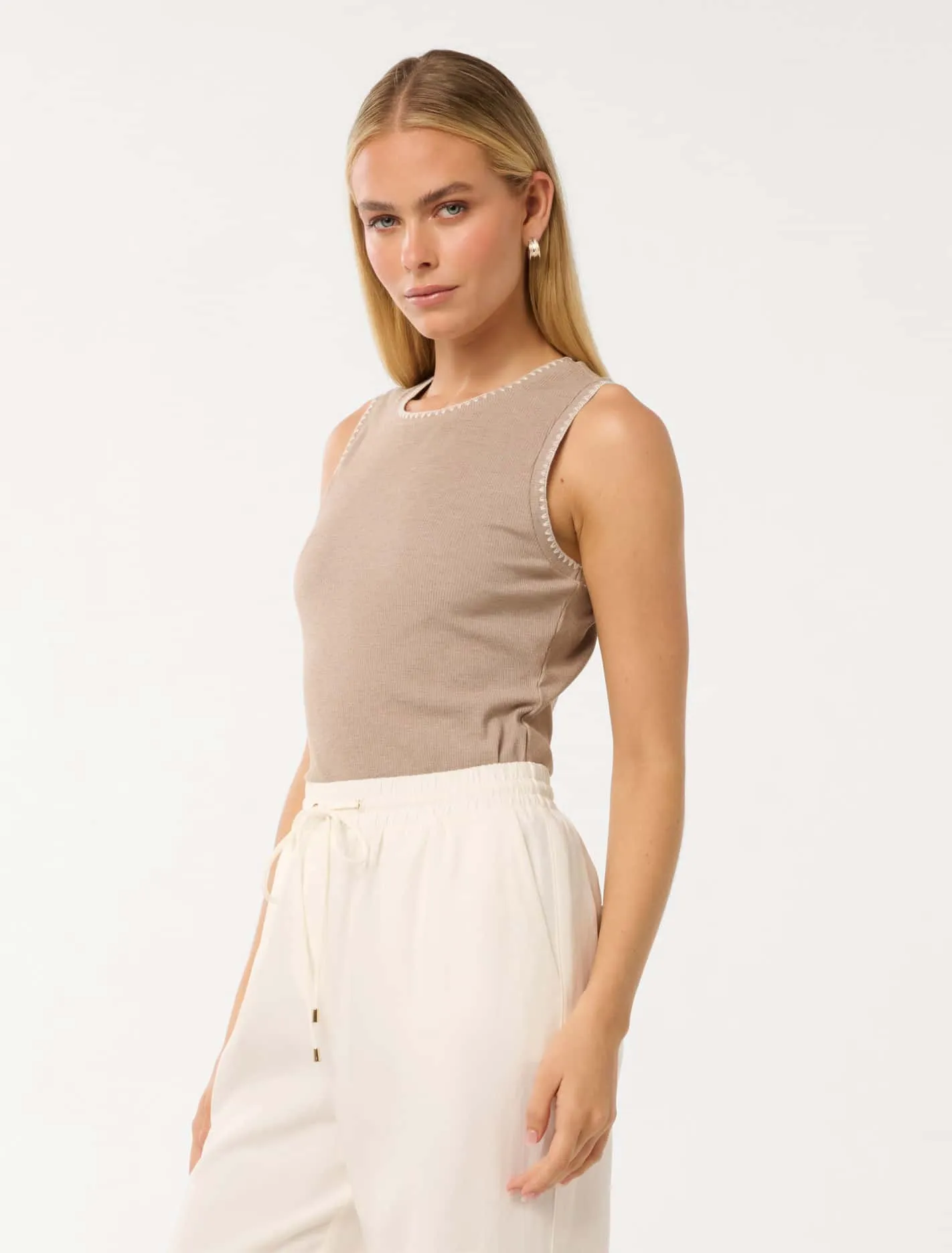 Eliana Stitch Detail Tank Top