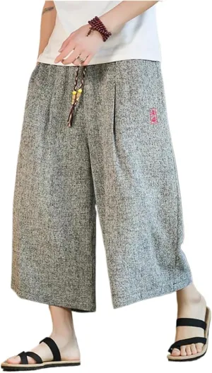 Embroidery Harem Pants Casual Spring Summer Men Baggy Trousers Streetwear Sweatpants Male Loose s16 Grey8 L