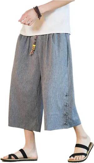 Embroidery Harem Pants Casual Spring Summer Men Baggy Trousers Streetwear Sweatpants Male Loose s4 Grey8 XS