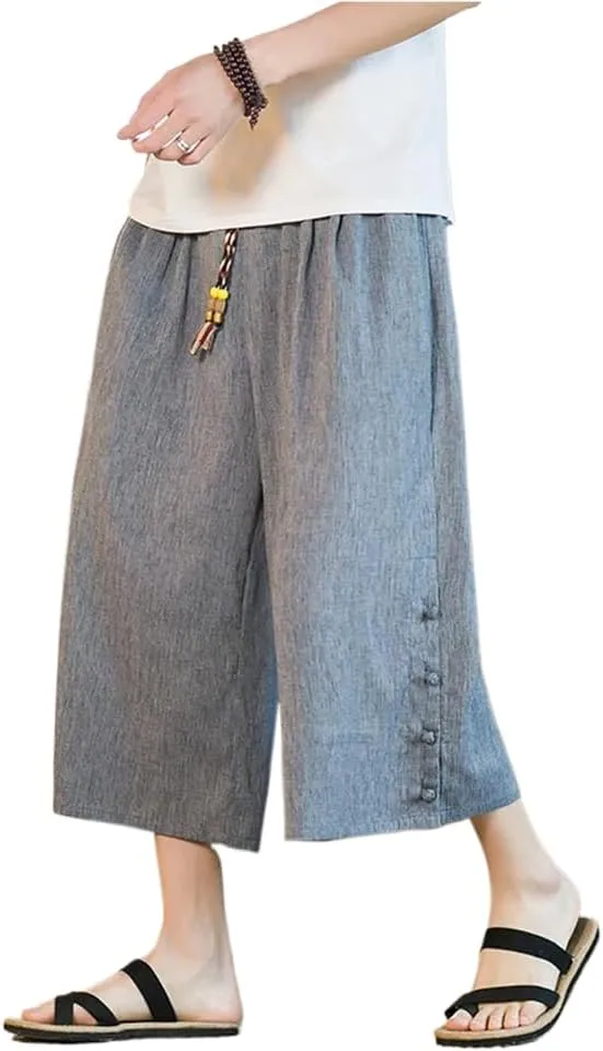 Embroidery Harem Pants Casual Spring Summer Men Baggy Trousers Streetwear Sweatpants Male Loose s4 Grey8 XS