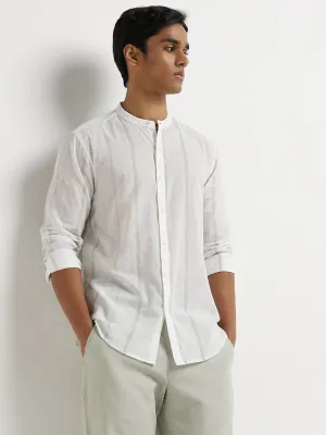 ETA Off-White Striped Resort-Fit Cotton Shirt