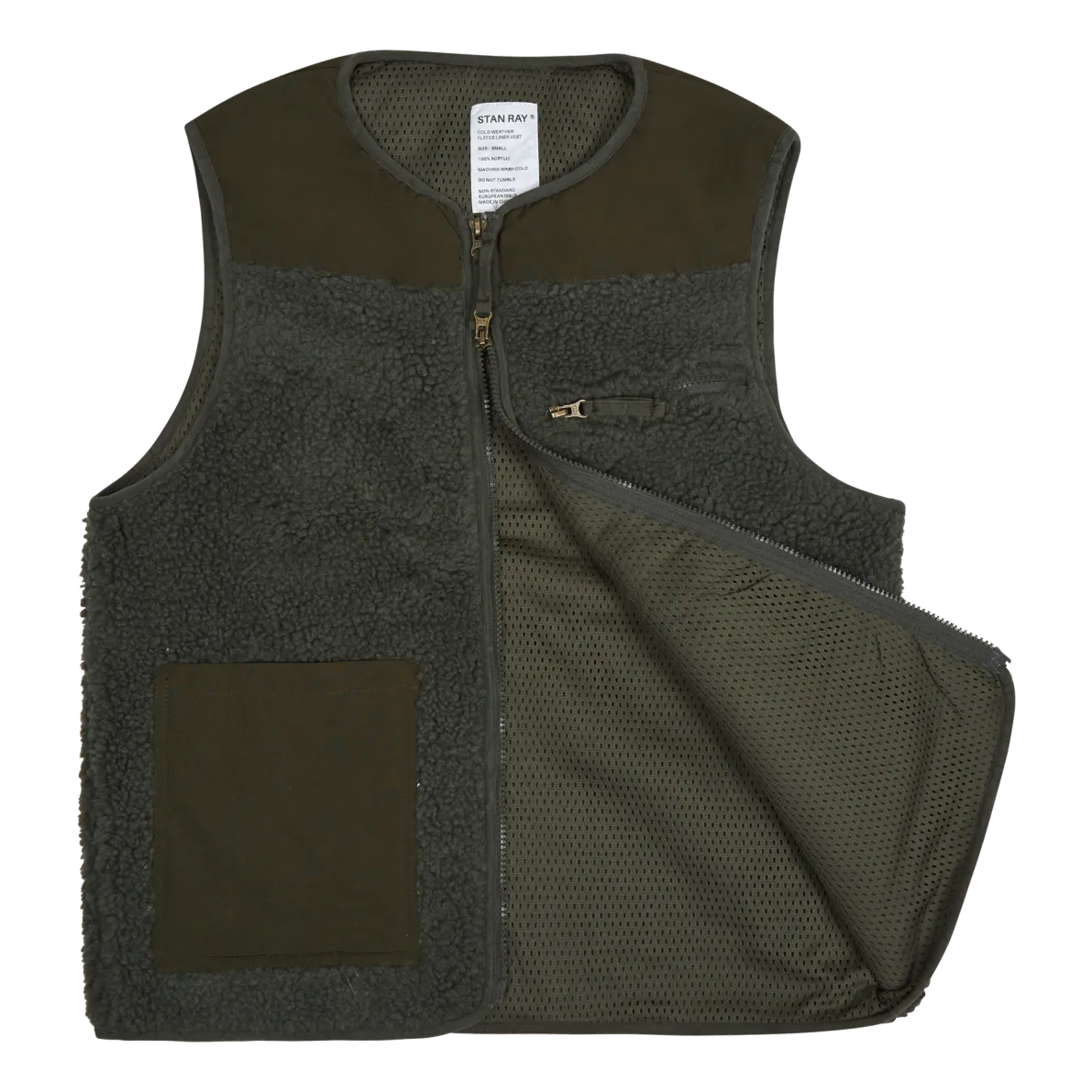 Fleece Layer Vest Olive