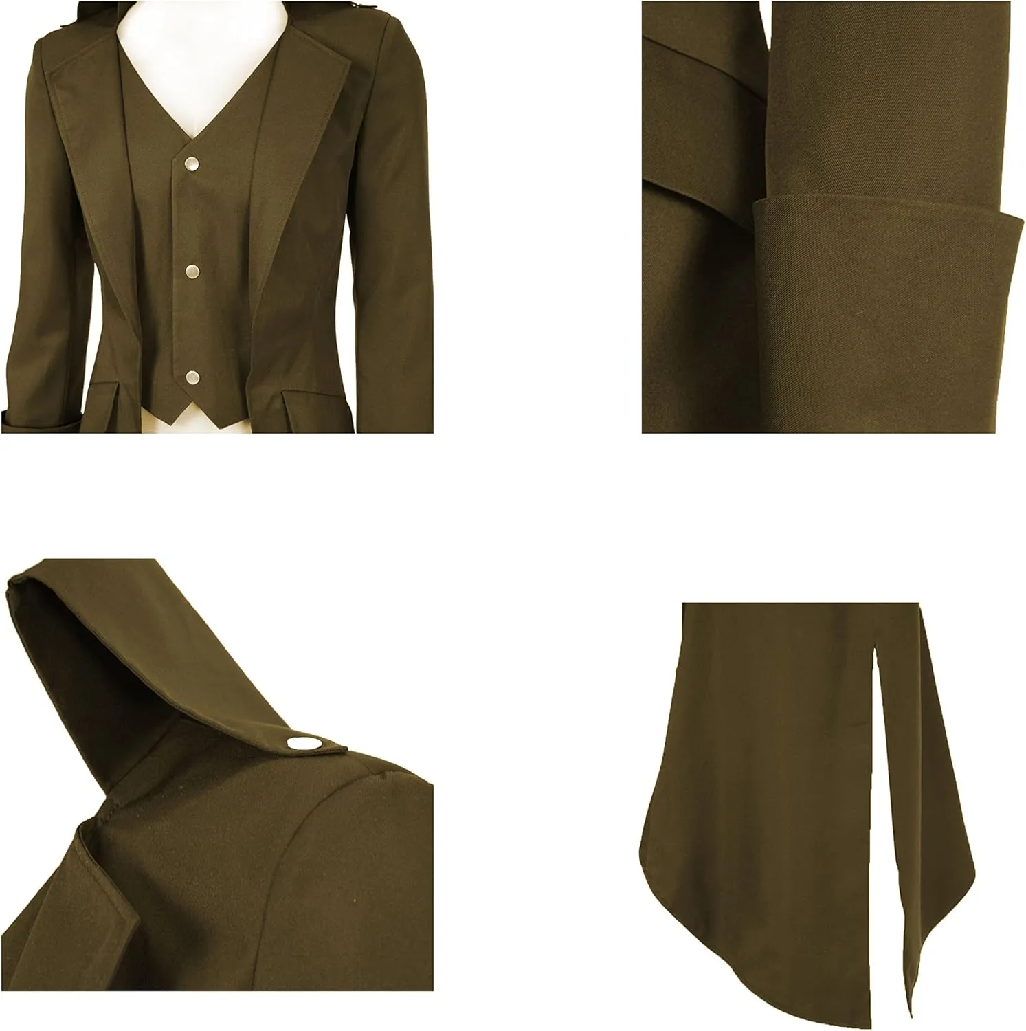 Gothic Tailcoat Jacket Steampunk Vintage Victorian Costume Long Trench Coat