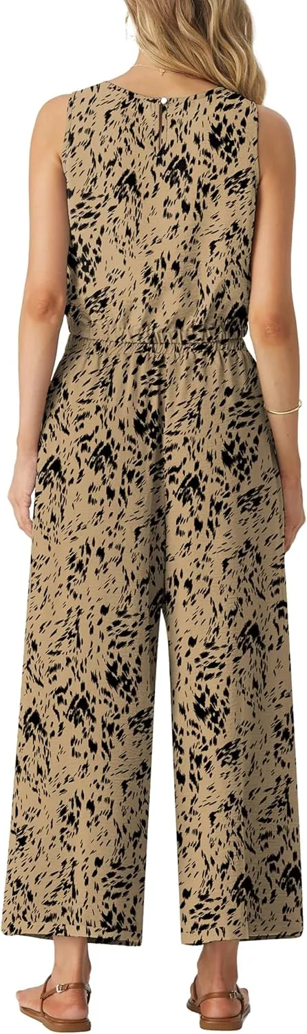 GRECERELLE Two Piece Sets for Women Sleeveless Crop Top Wide Leg Pants Sweat Set for Women Tracksuits 2025 Summer