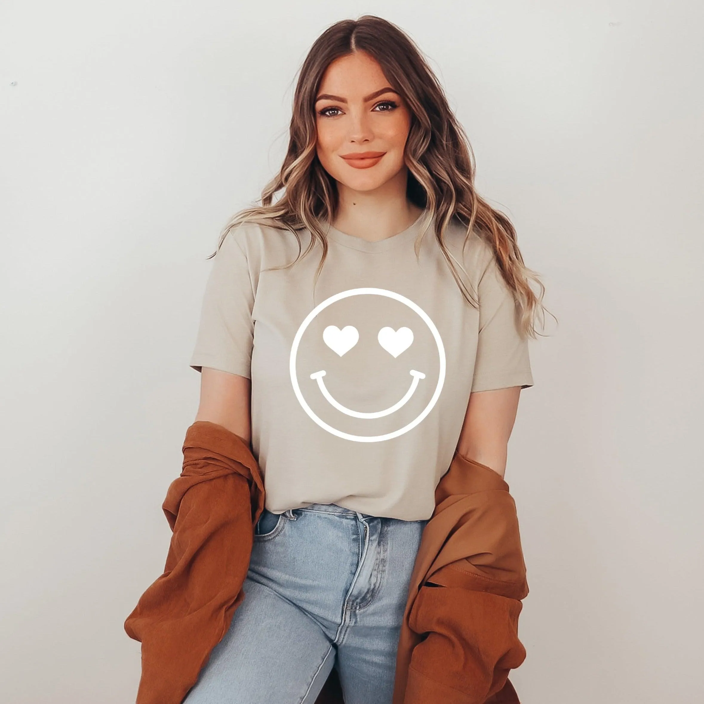 Heart Eyes Smiley Face Spring, Summer Tshirt | Matching shirts with a baby