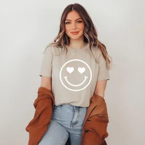 Heart Eyes Smiley Face Spring, Summer Tshirt | Matching shirts with a baby