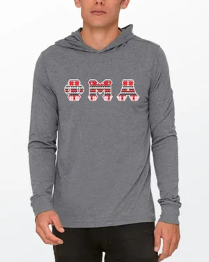 Holiday Greek Letter Hooded Tee