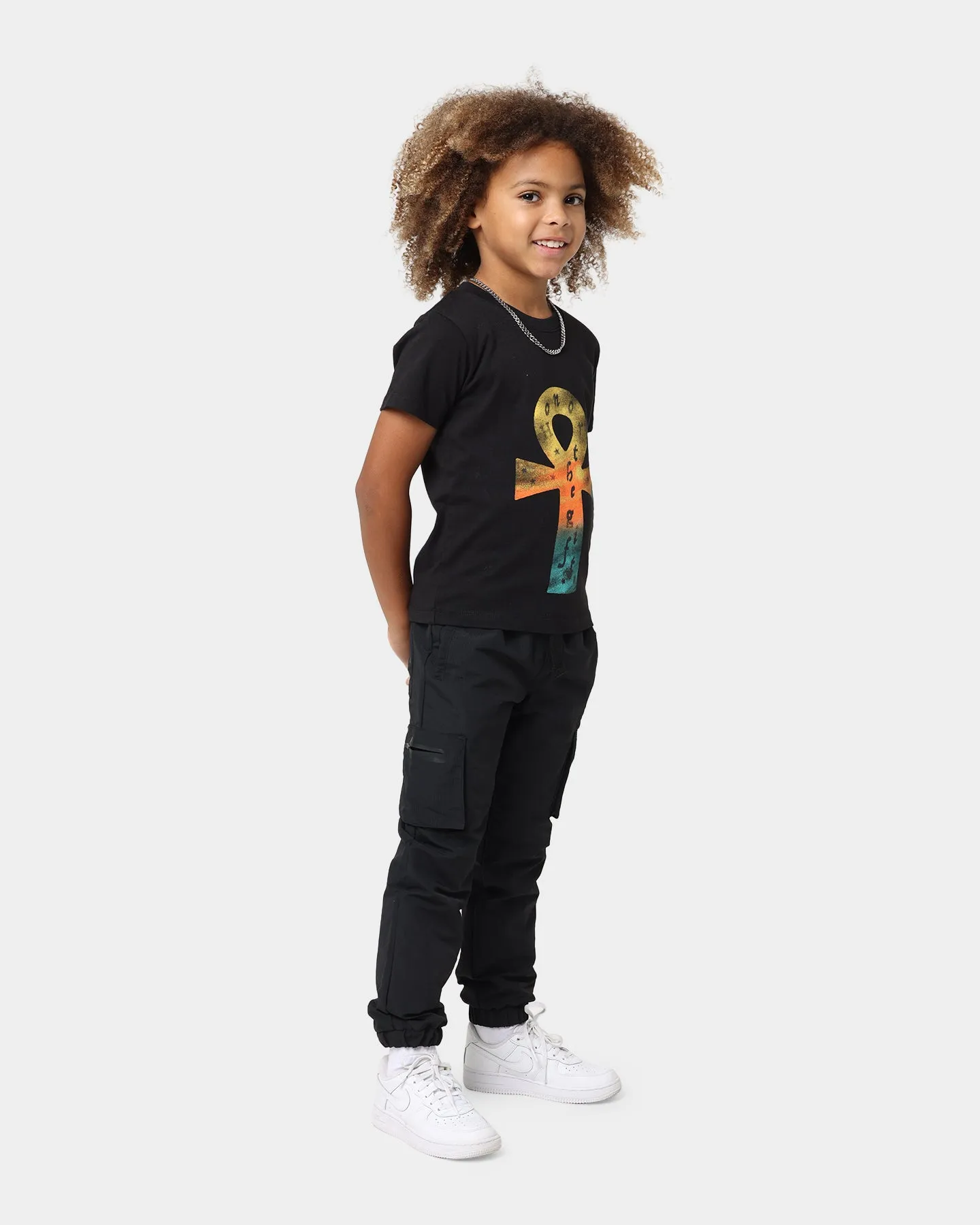 Honor The Gift Kids' Fall Spiritual Warfare T-Shirt Black
