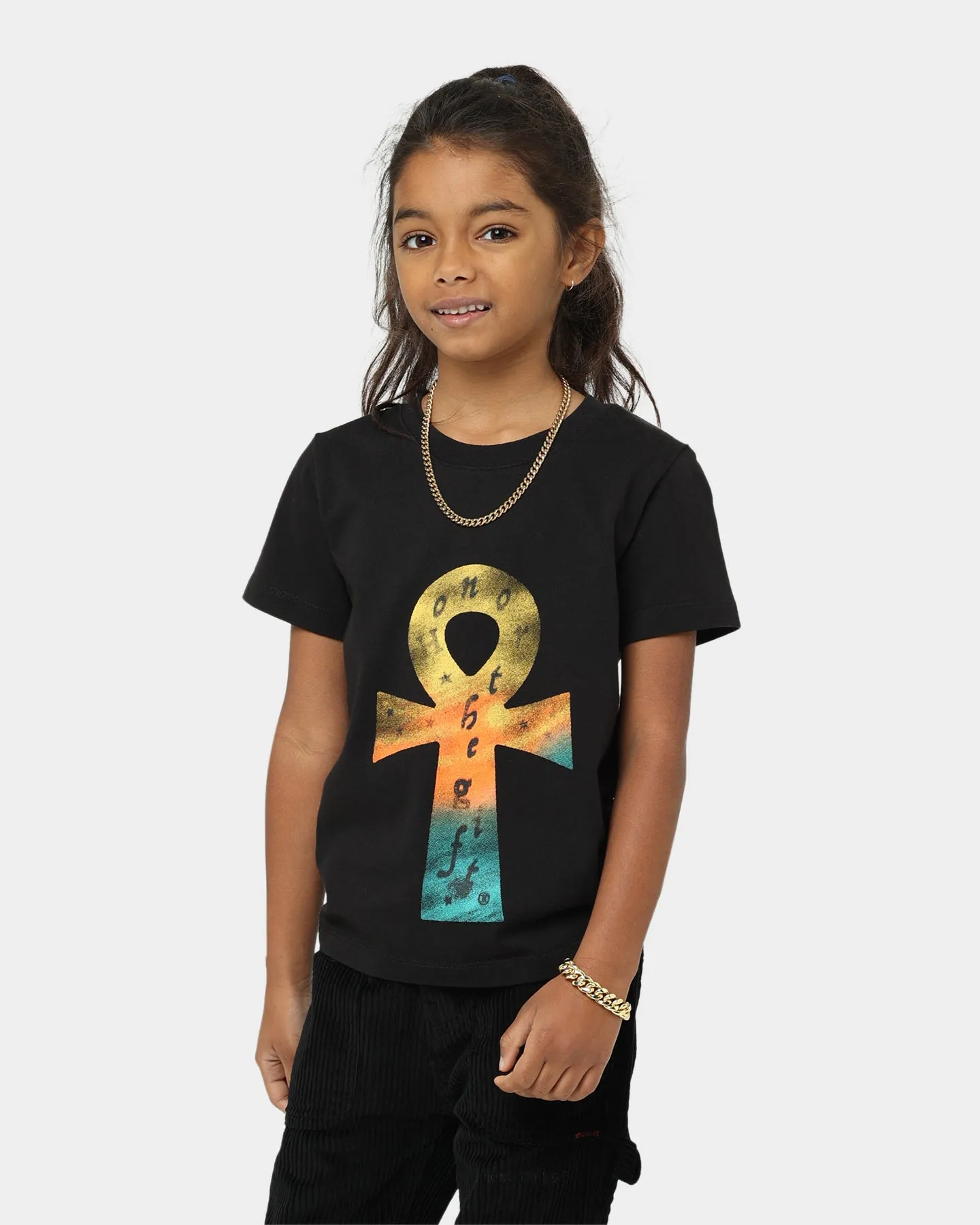 Honor The Gift Kids' Fall Spiritual Warfare T-Shirt Black
