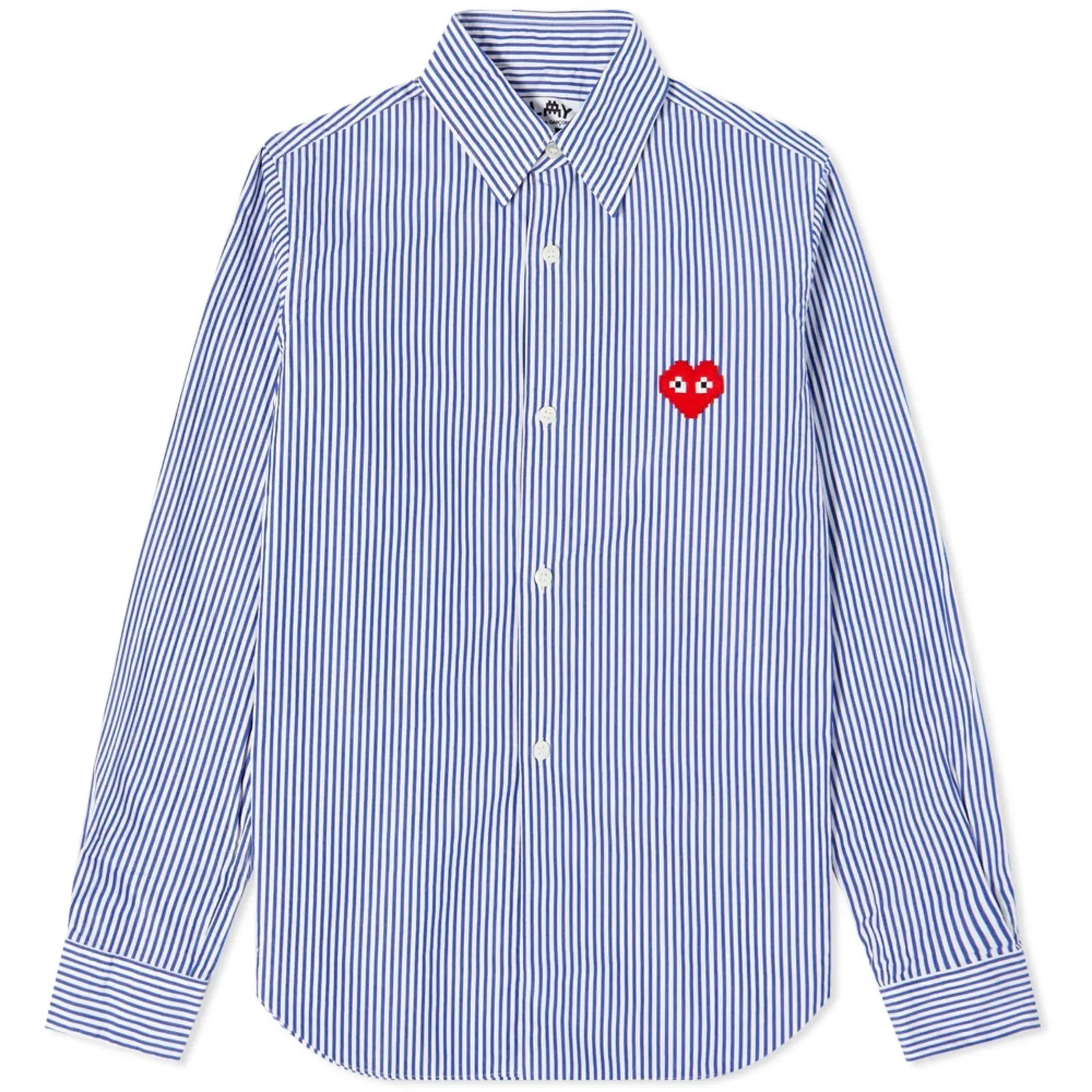 Invader Ladies Striped Long Sleeve Button Down Shirt