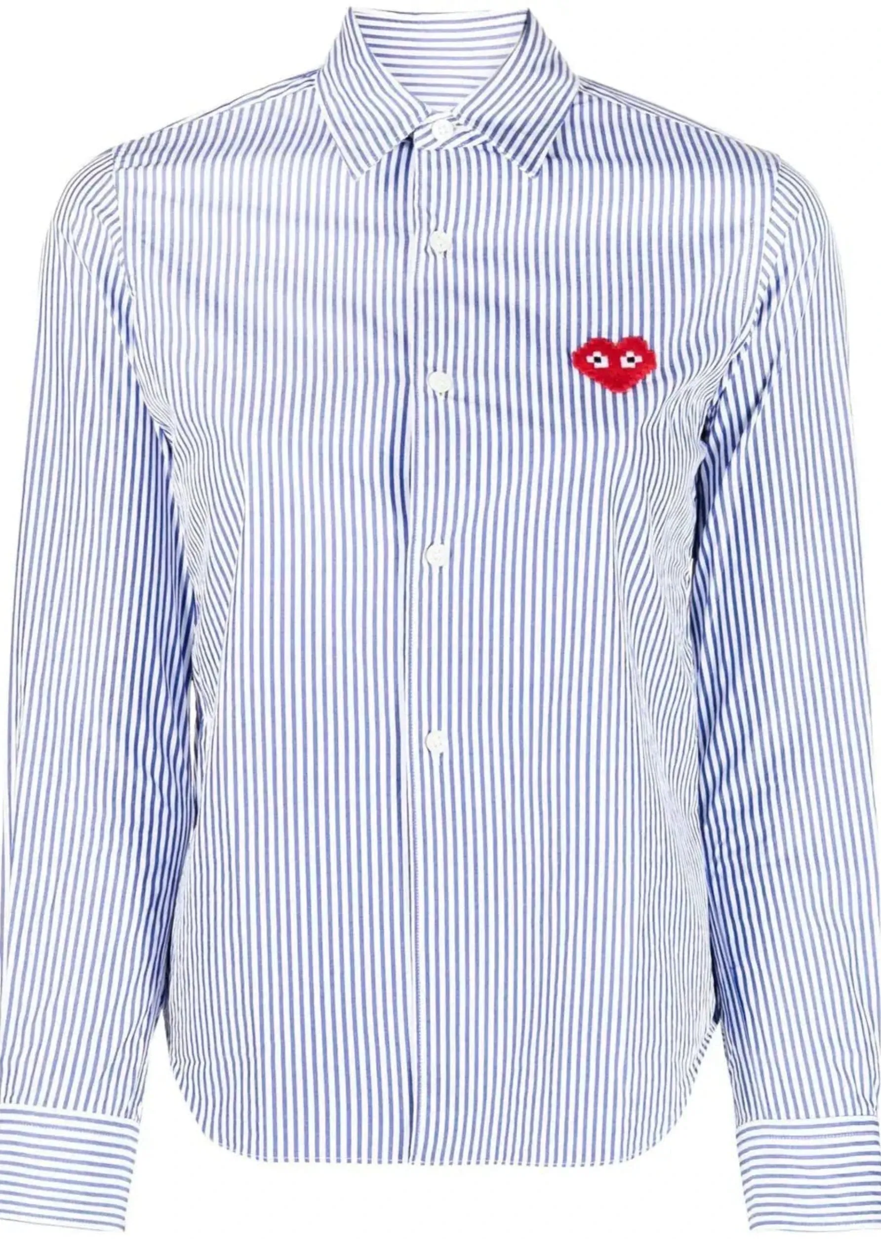 Invader Ladies Striped Long Sleeve Button Down Shirt
