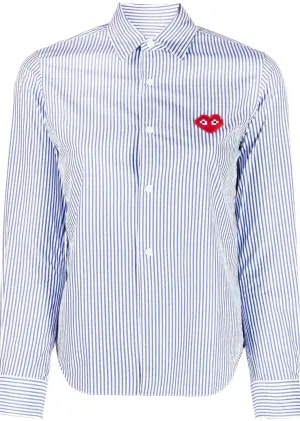 Invader Ladies Striped Long Sleeve Button Down Shirt