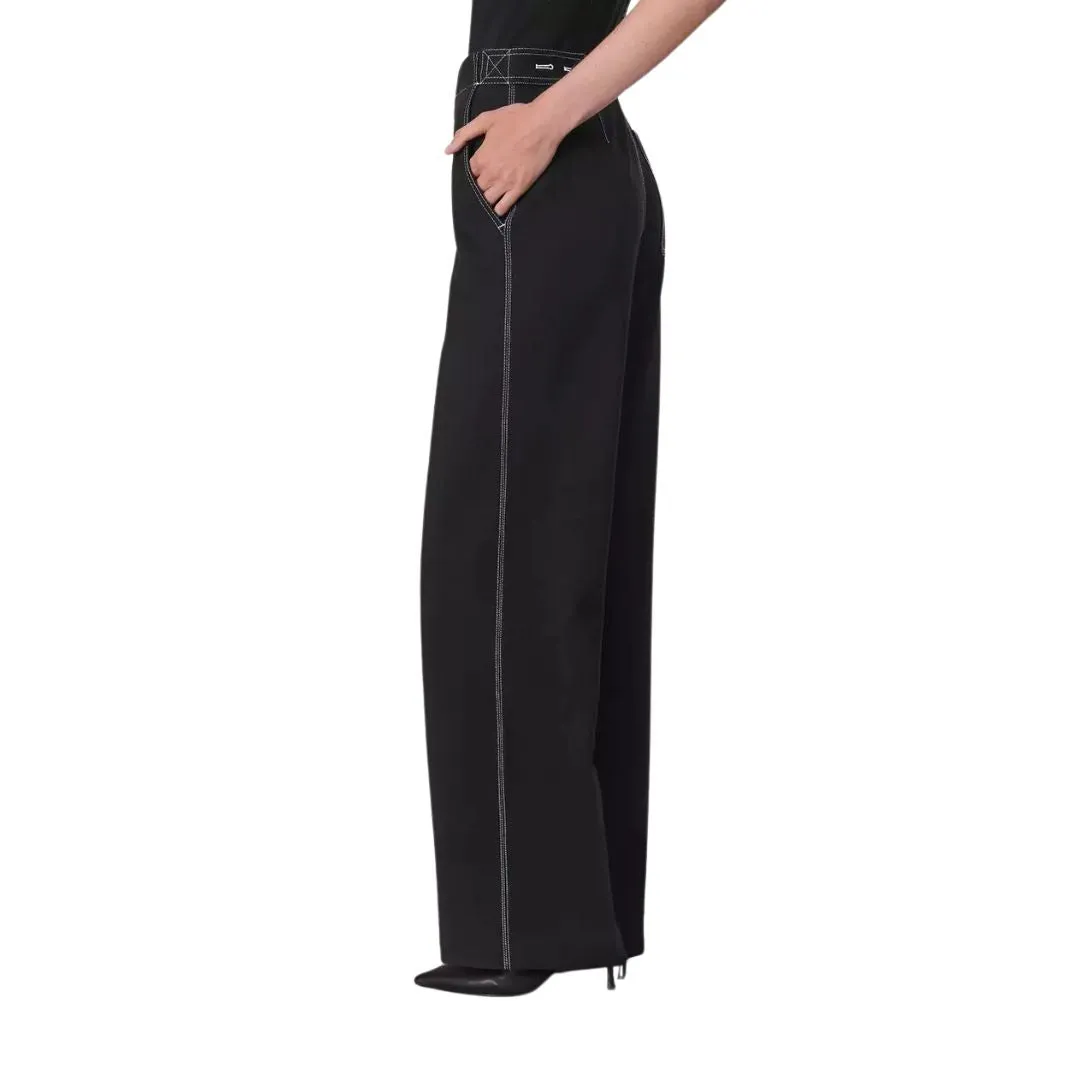 Irina Contrast Stitch Pant (Black)