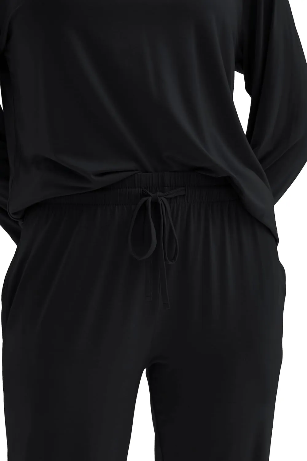 Joyaria Womens Bamboo Viscose Pajamas Set Ultra Soft Long Sleeve Jogger Pants Lounge Set Cooling Pjs