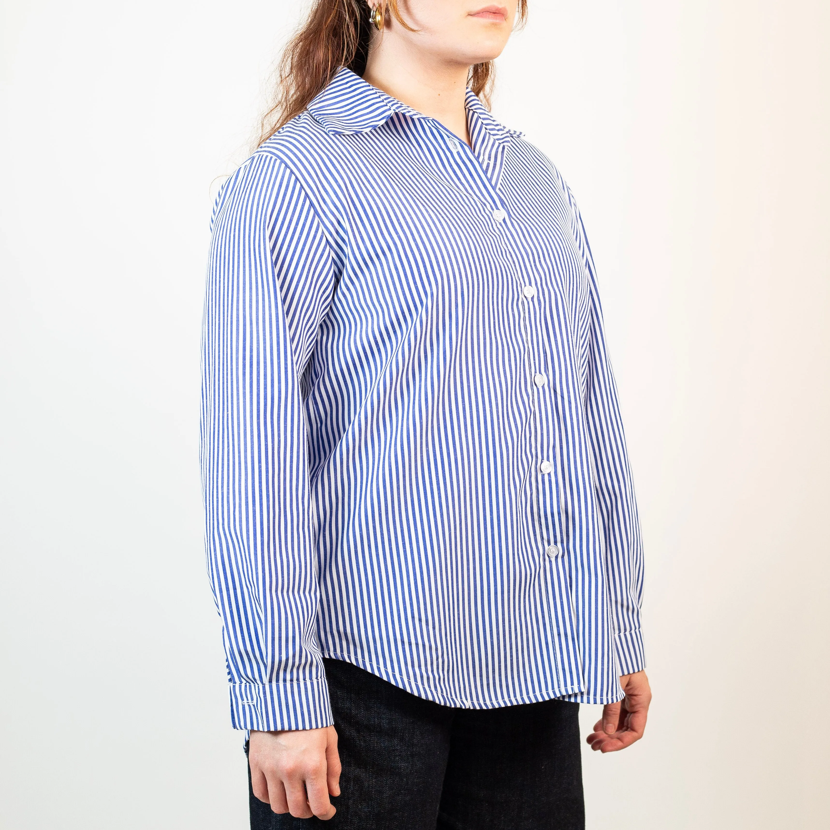 Long Sleeve Striped Shirt (Blue)