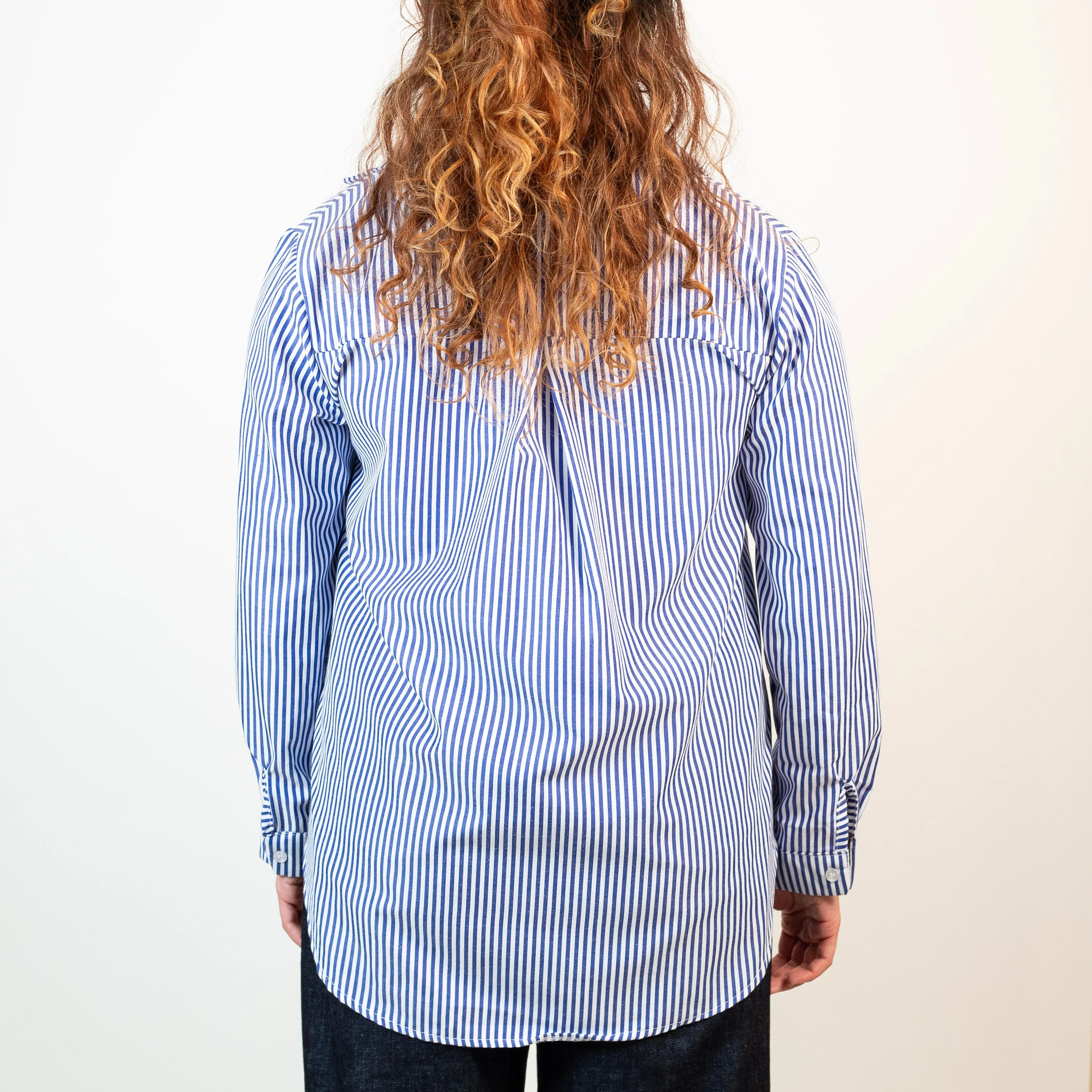 Long Sleeve Striped Shirt (Blue)