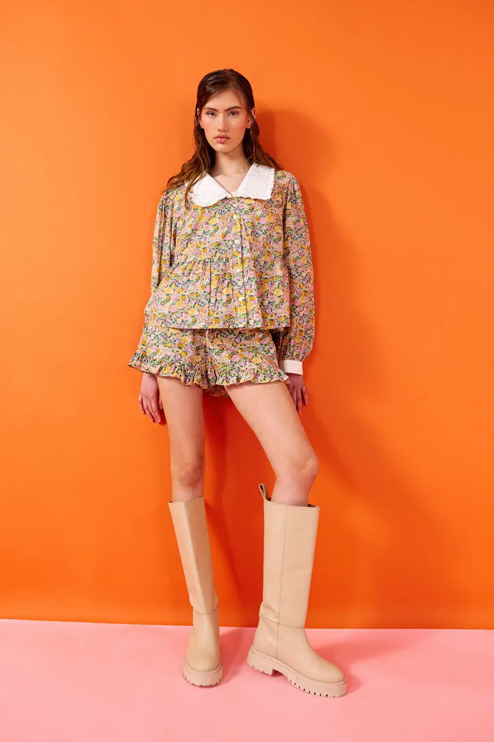 Macy Ruffle shorts - Flowerfield