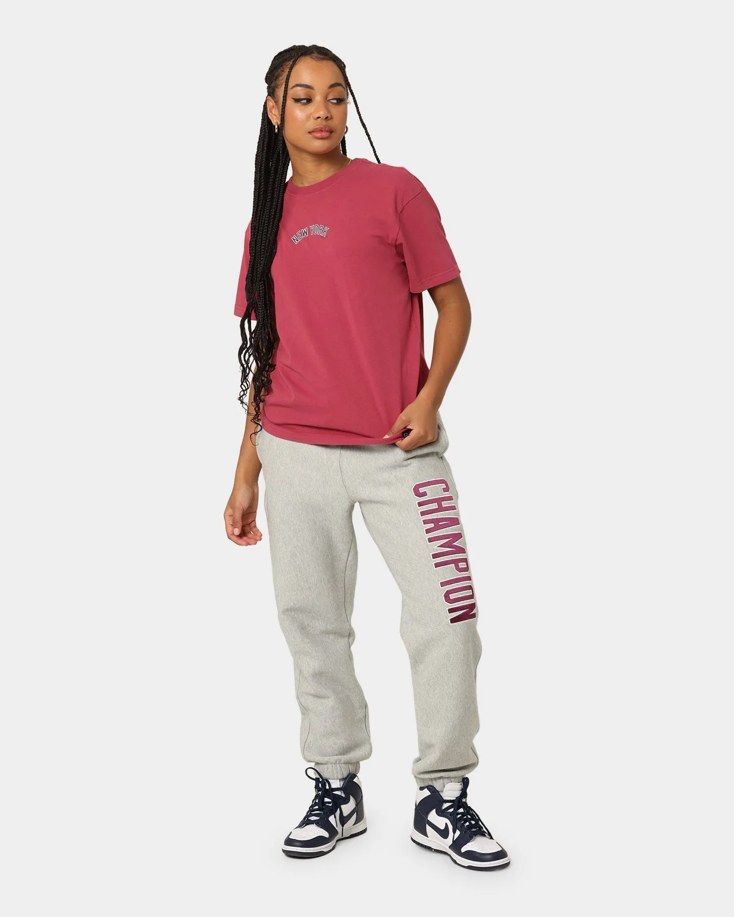 Majestic Athletic Women's Contrast Stitch T-Shirt Dark Blood