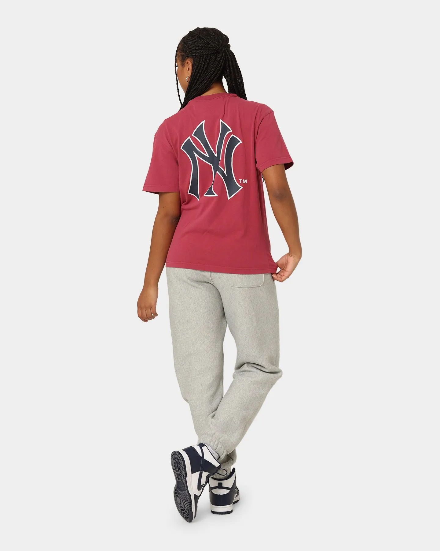 Majestic Athletic Women's Contrast Stitch T-Shirt Dark Blood