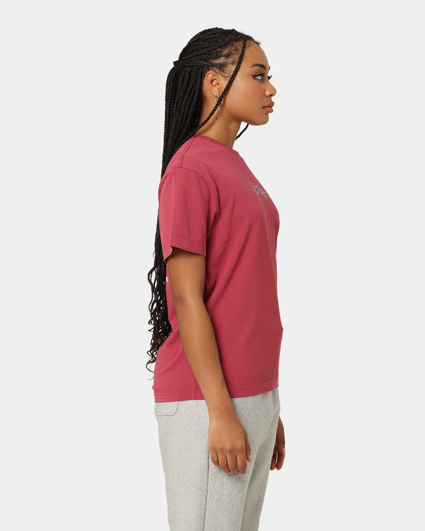 Majestic Athletic Women's Contrast Stitch T-Shirt Dark Blood