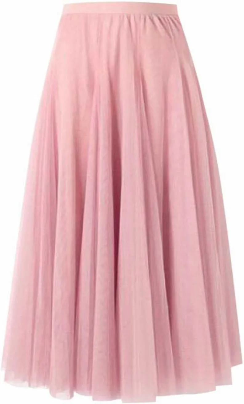 Maxi Skirts for Women Casual High Waisted Flowy Pleated A Line Midi Length Plain Skirt Trendy Cute Vacation Dress