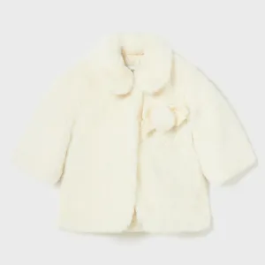 Mayoral Faux Fur Coat - Cream
