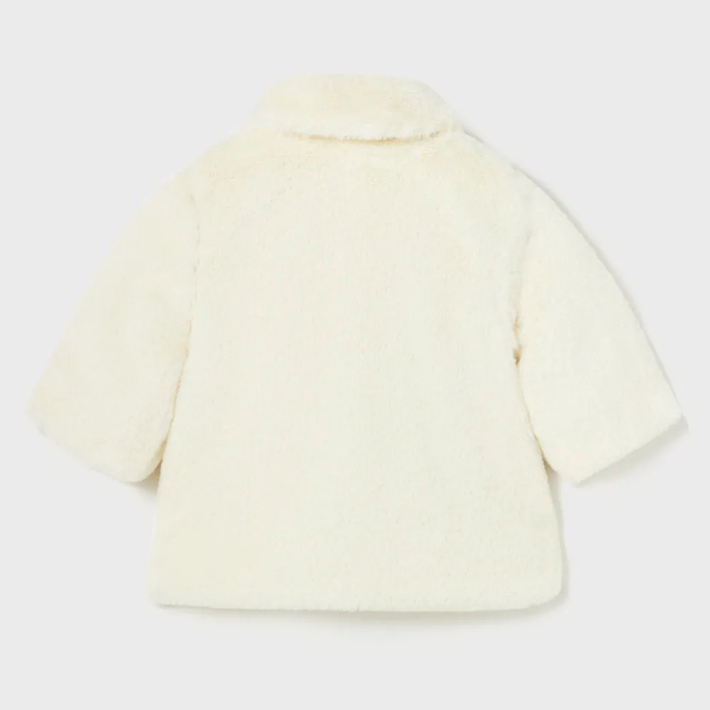 Mayoral Faux Fur Coat - Cream