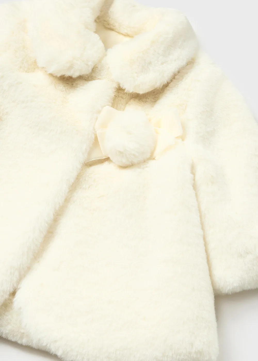 Mayoral Faux Fur Coat - Cream