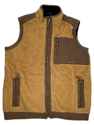 Mens Sherpa and Canvas Vest
