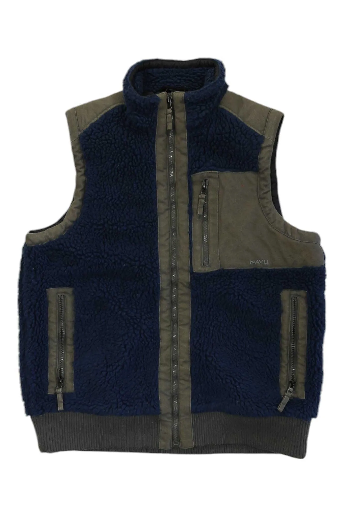 Mens Sherpa and Canvas Vest