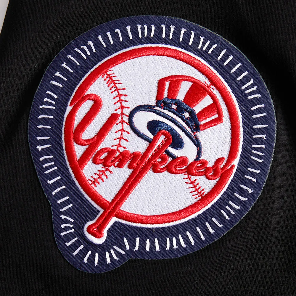 MLB NEW YORK YANKEES DIY PICK STITCH MEN'S SINGLE JERSEY TOP (BLACK)
