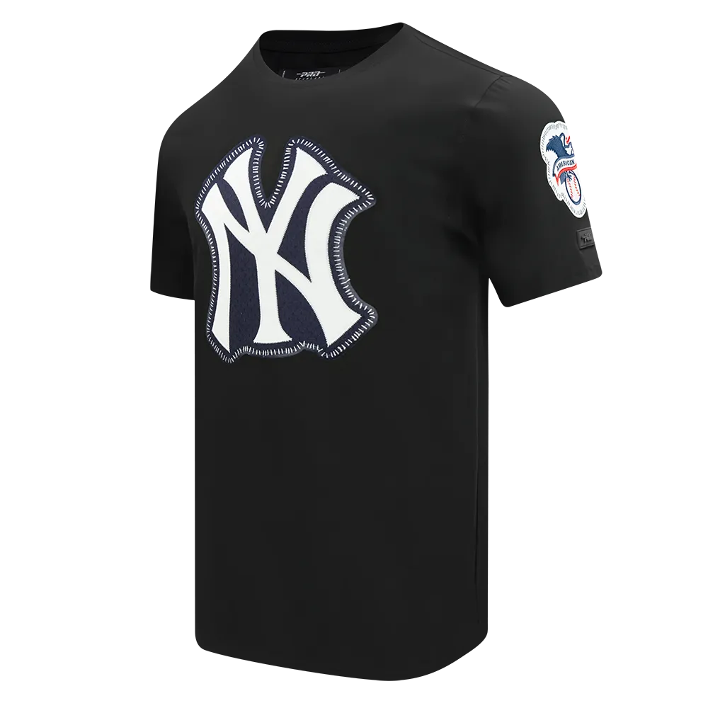 MLB NEW YORK YANKEES DIY PICK STITCH MEN'S SINGLE JERSEY TOP (BLACK)