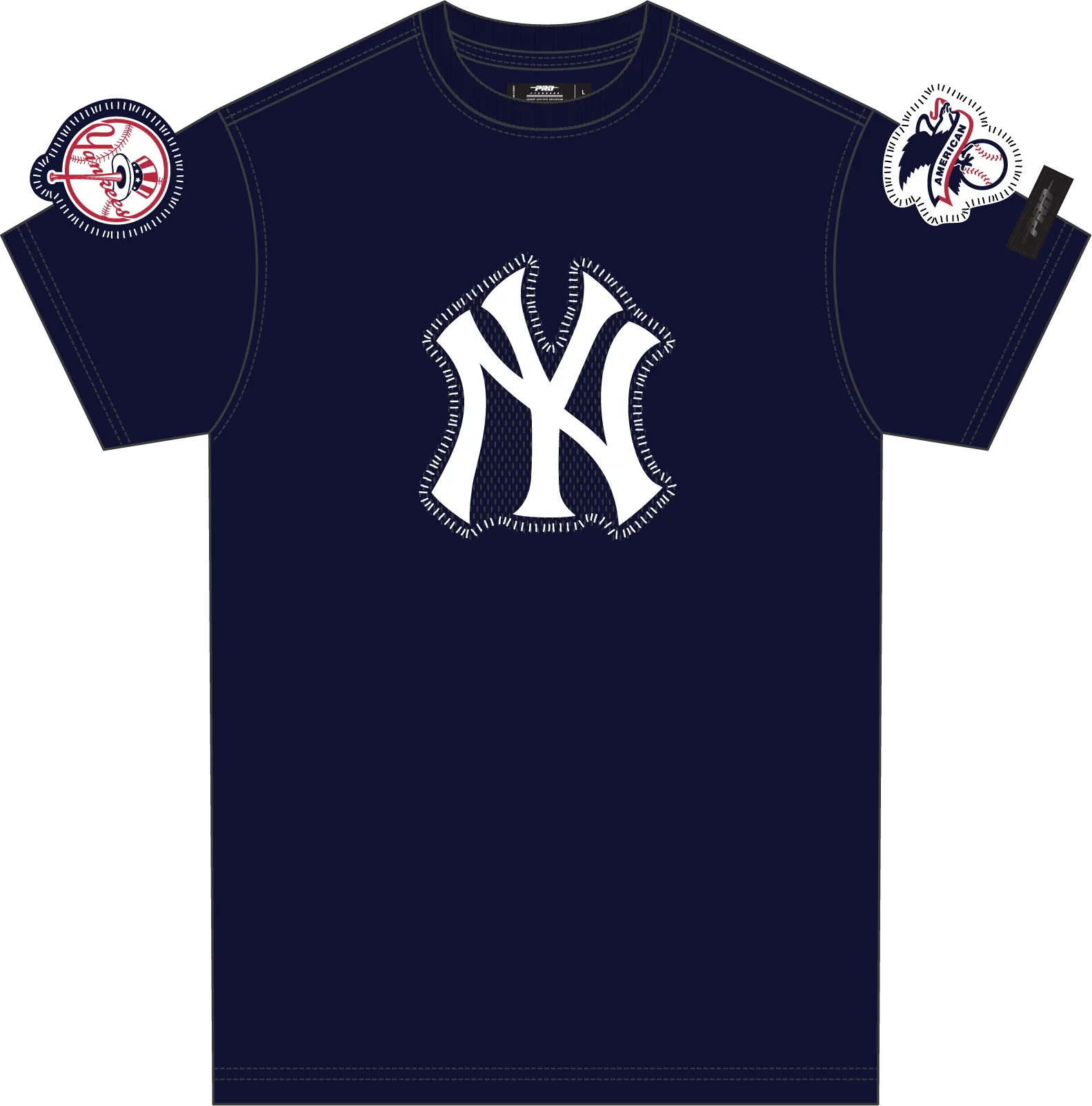 MLB NEW YORK YANKEES DIY PICK STITCH MEN'S SINGLE JERSEY TOP (MIDNIGHT NAVY)