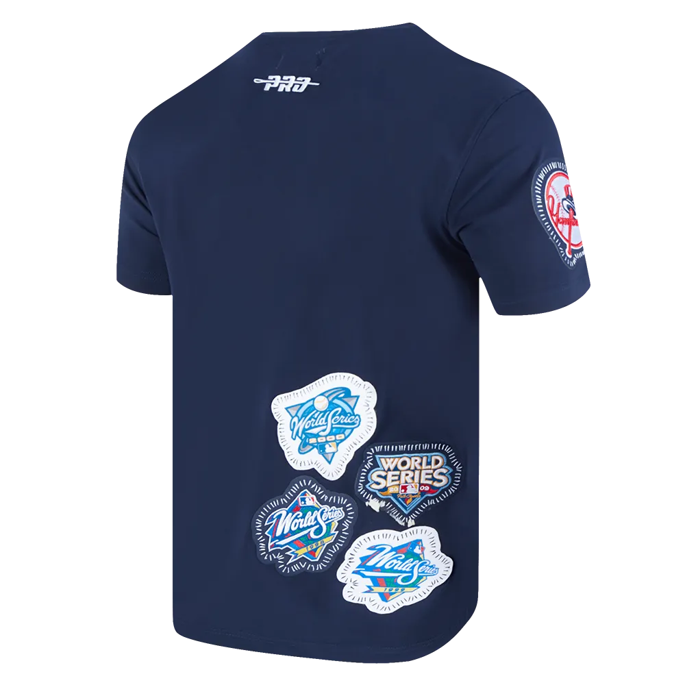 MLB NEW YORK YANKEES DIY PICK STITCH MEN'S SINGLE JERSEY TOP (MIDNIGHT NAVY)