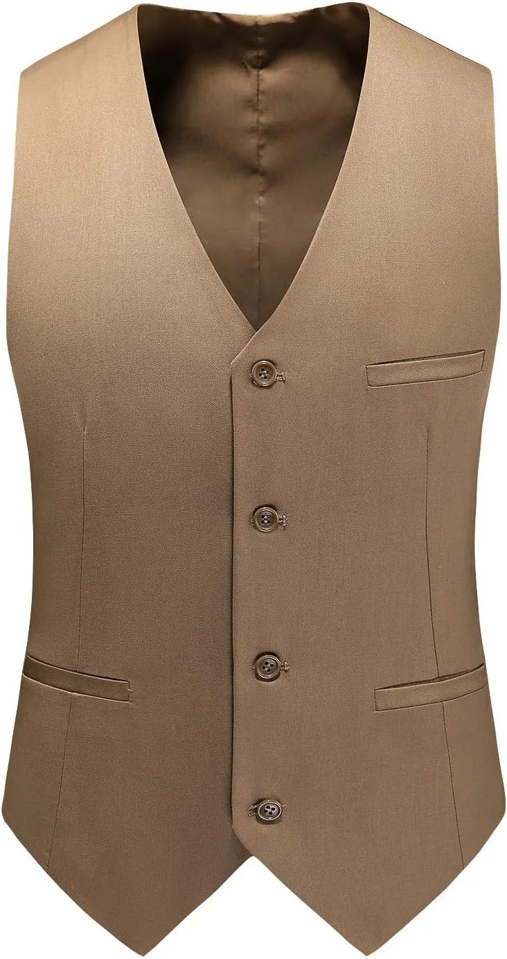 MOGU Men 3 Piece Suit Slim Fit Wedding Tuxedos Formal Prom Suits