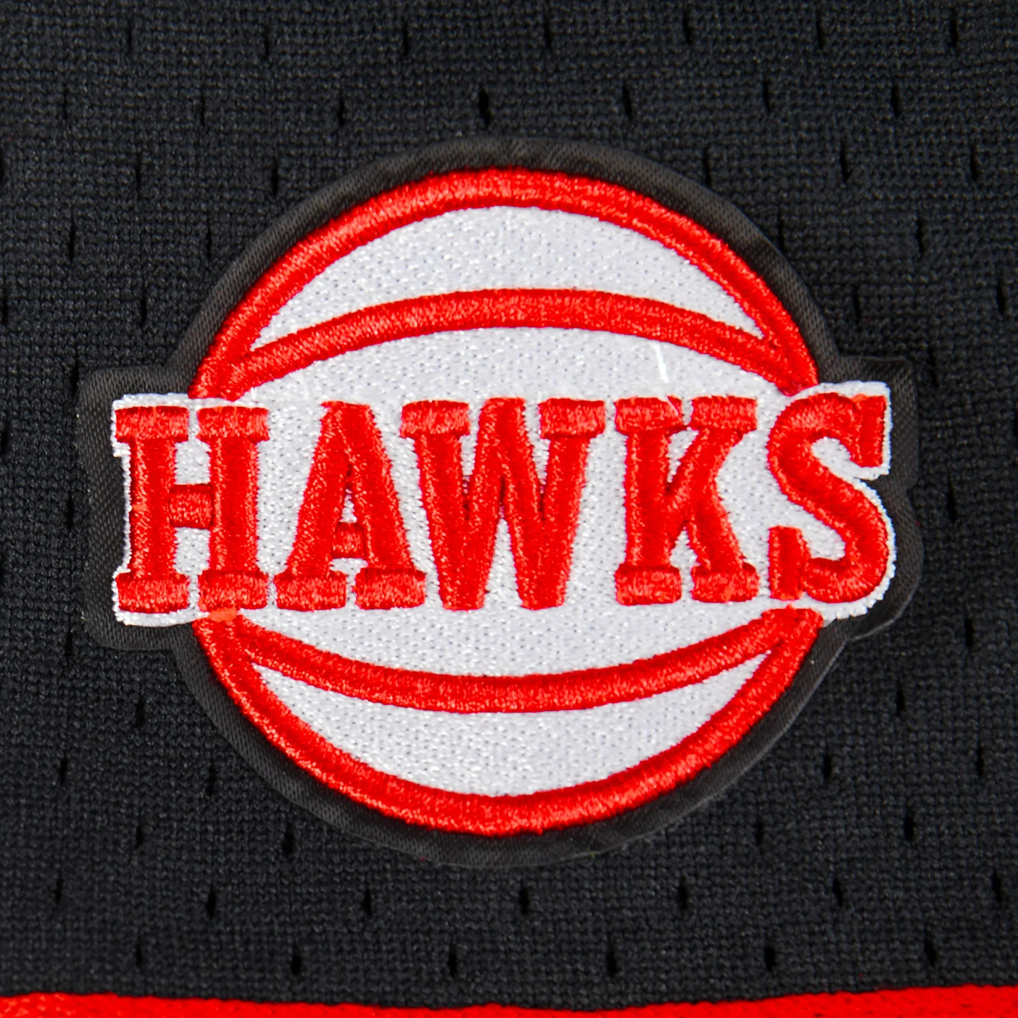 NBA ATLANTA HAWKS CLASSIC TODDLER BOYS MESH BUTTON DOWN SHIRT (BLACK/RED)