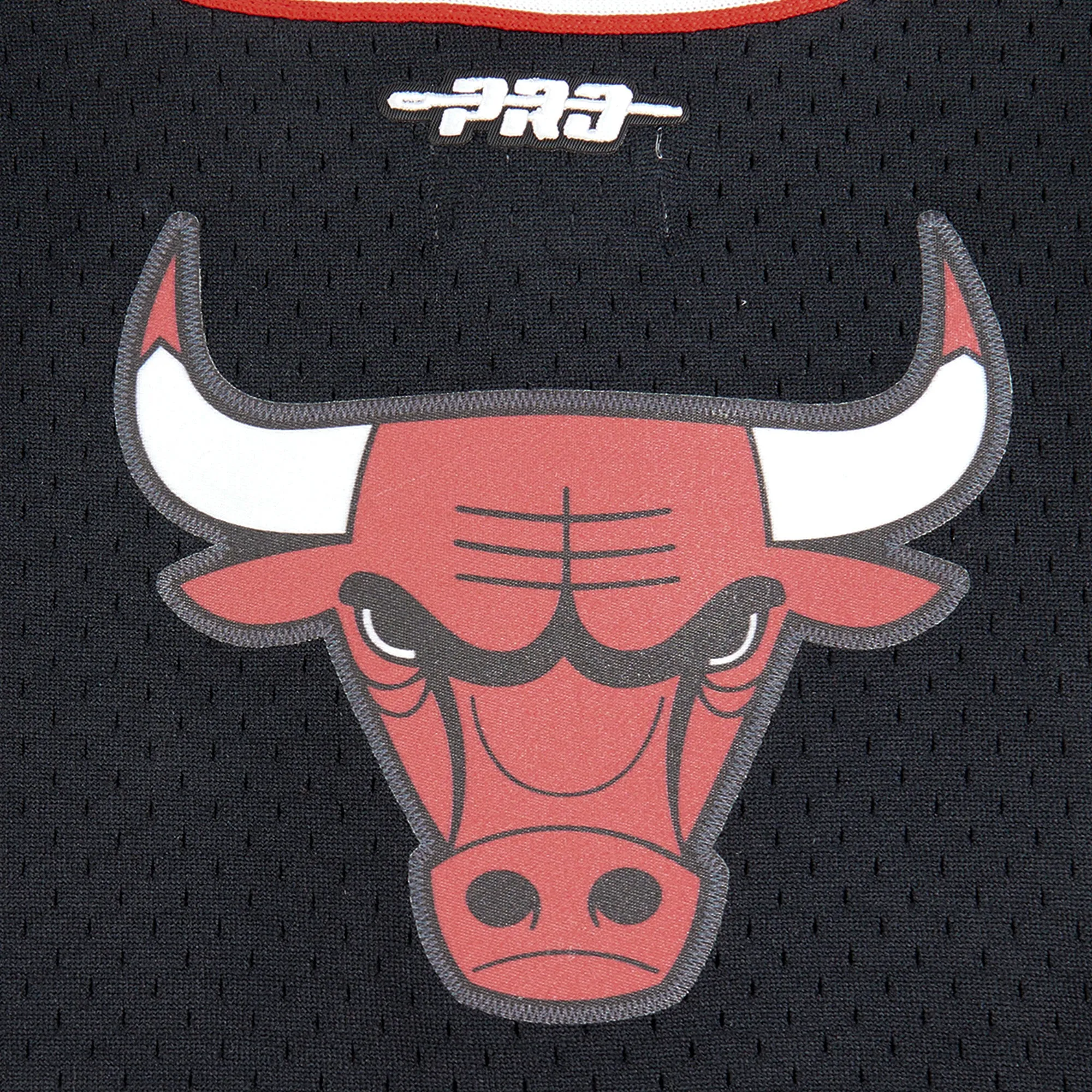 NBA CHICAGO BULLS CLASSIC TODDLER BOYS MESH BUTTON DOWN SHIRT (BLACK/RED)