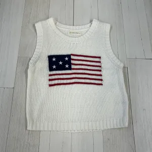Ocean Drive American Flag Graphic Sweater Tank